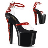 Transparent 18 cm LOVESICK-712 corset heels pleaser sandals