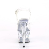 Transparent 18 cm MOON-708DIA Pole dancing sandals