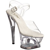 Transparent 18 cm Pleaser MOON-708DM High Heels Platform