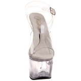 Transparent 18 cm TIPJAR-708-2 tip jar platform stripper high heel shoes