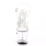 Transparent 18 cm TREASURE-708RAD tip jar platform stripper high heel shoes