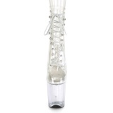 Transparent 20 cm FLAMINGO-1020C Exotic pole dance boots