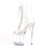 Transparent 20 cm FLAMINGO-1021C Exotic pole dance boots