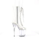 Transparent 20 cm FLAMINGO-1050C Exotic pole dance boots