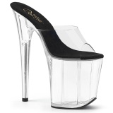 Transparent 20 cm FLAMINGO-801 Exotic stripper high heel mules