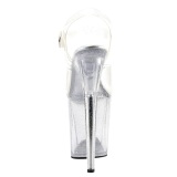 Transparent 20 cm Pleaser FLAMINGO-808MMG glitter high heels shoes