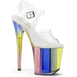 Transparent 20 cm Pleaser FLAMINGO-808RT Pole dancing high heels shoes