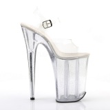 Transparent 23 cm Pleaser INFINITY-908MG glitter high heels shoes