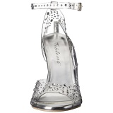 Transparent Crystal 11,5 cm CLEARLY-430RS High Heeled Evening Sandals