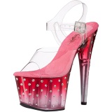 Transparent sandals platform 18 cm STARDUST-708T pleaser high heels sandals