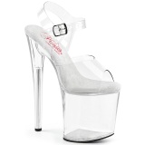 Transparent sandals platform 20 cm NAUGHTY-808 pleaser high heels sandals