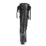 Vegan 10 cm CRYPTO-106 buckle womens boots with platform