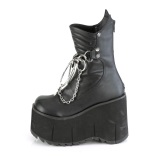 Vegan 11,5 cm KERA-130 alternative ankle boots platform black