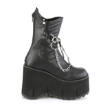 Vegan 11,5 cm KERA-130 alternative ankle boots platform black