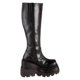 Vegan 11,5 cm SHAKER-100 demoniacult knee boots wedges platform