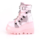 Vegan 11,5 cm SHAKER-602 lolita ankle boots wedge platform