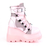 Vegan 11,5 cm SHAKER-602 lolita ankle boots wedge platform