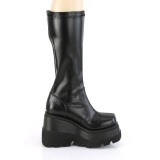 Vegan 11,5 cm SHAKER-65 demoniacult knee boots wedges platform