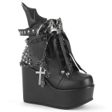 Vegan 13 cm POISON-107 wedge platform ankle booties