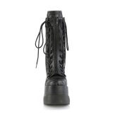 Vegan 13 cm VOID-118 demoniacult knee boots wedges platform