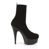 Vegan 15 cm DELIGHT-1000 platform stretch ankle booties