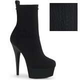 Vegan 15 cm DELIGHT-1002-1 platform stretch ankle booties