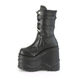 Vegan 15 cm WAVE-150 demoniacult knee boots wedges platform