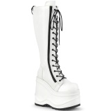 Vegan 15 cm WAVE-200-2 demoniacult knee boots wedges platform