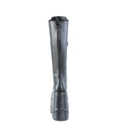 Vegan 15 cm WAVE-200 demoniacult knee boots wedges platform