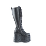 Vegan 15 cm WAVE-200 demoniacult knee boots wedges platform