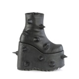 Vegan 18 cm SLAY-77 alternative ankle boots platform black