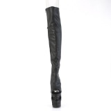 Vegan 20 cm RAPTURE-3019 skull platform overknee high heel boots