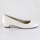 Vegan 3 cm GWEN-01 pumps for mens and drag queens in white