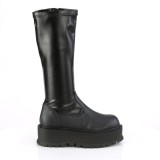 Vegan 5 cm SLACKER-200 platform demoniacult boots in black
