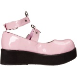 Vegan 6 cm DEMONIA SPRITE-02 Rose gothic mary jane pumps