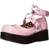 Vegan 6 cm DEMONIA SPRITE-02 Rose gothic mary jane pumps