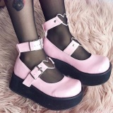 Vegan 6 cm DEMONIA SPRITE-02 Rose gothic mary jane pumps