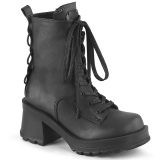 Vegan 7 cm DemoniaCult BRATTY-50 chunky heel ankle boots