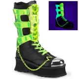 Vegan 7 cm GRAVEDIGGER-255 demoniacult boots - unisex cyberpunk boots