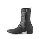 Vegan WARLOCK-110-B demoniacult pointed boots - mens winklepicker boots 4 buckles