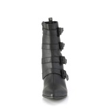 Vegan WARLOCK-110-C demoniacult pointed boots - mens winklepicker boots 4 buckles