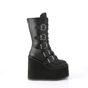 Vegan black 14 cm SWING-230 cyberpunk platform boots