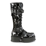 Vegan black 5 cm SLACKER-260 cyberpunk platform boots