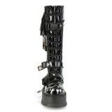 Vegan black 5 cm SLACKER-260 cyberpunk platform boots