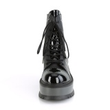 Vegan black 5 cm SLACKER-88 demoniacult ankle boots platform