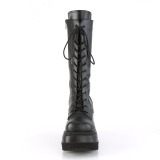 Vegan boots 11,5 cm SHAKER-72 goth lace up platform boots black