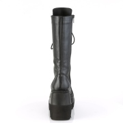 Vegan boots 11,5 cm SHAKER-72 goth lace up platform boots black