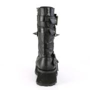 Vegan leather GRAVEDIGGER-250 demoniacult boots - unisex steel toe combat boots