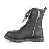 Vegan leather RIOT-10 demoniacult ankle boots - steel toe combat boots