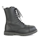 Vegan leather RIOT-10 demoniacult ankle boots - steel toe combat boots